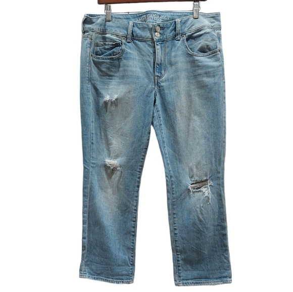 American eagle women's 12 artist crop jeans - Picture 1 of 5